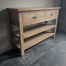 Houten dressoir met 2 lades (120  breed)