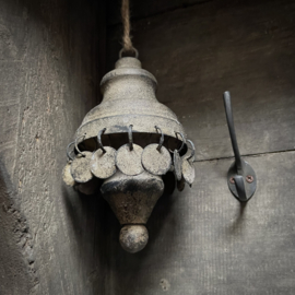 Metalen klos 'muntjes' (H 17 cm)