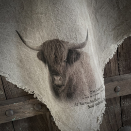 Shabby linnen  'Hooglander kleur' (45x45 cm)