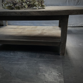 Zware houten salontafel (120 x 70)