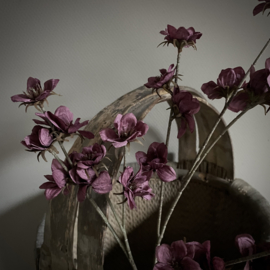 Zijden bloemen tak 'Burgundy'  (105 cm)