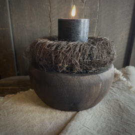 Houten kom/ bowl ( Dia 22 cm.)