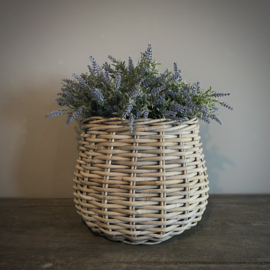 Rattan mand rond L (H 29 cm)