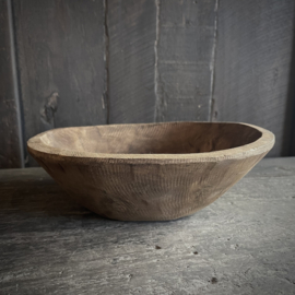 Oud houten schaaltje 3 ( Dia 22,5 cm)