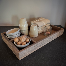 Oud houten dienblad (50 x 30  cm.)