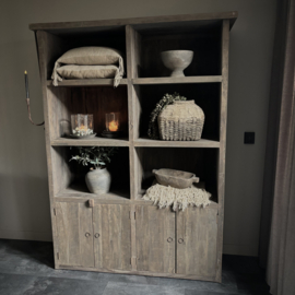 Open vakkenkast 'Driftwood' (200 cm hoog)