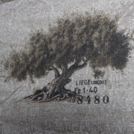 Shabby linnen gekleurde  'Olijfboom' (30x45 cm)