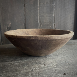 Oud houten schaaltje 4 ( Dia 21,5 cm)