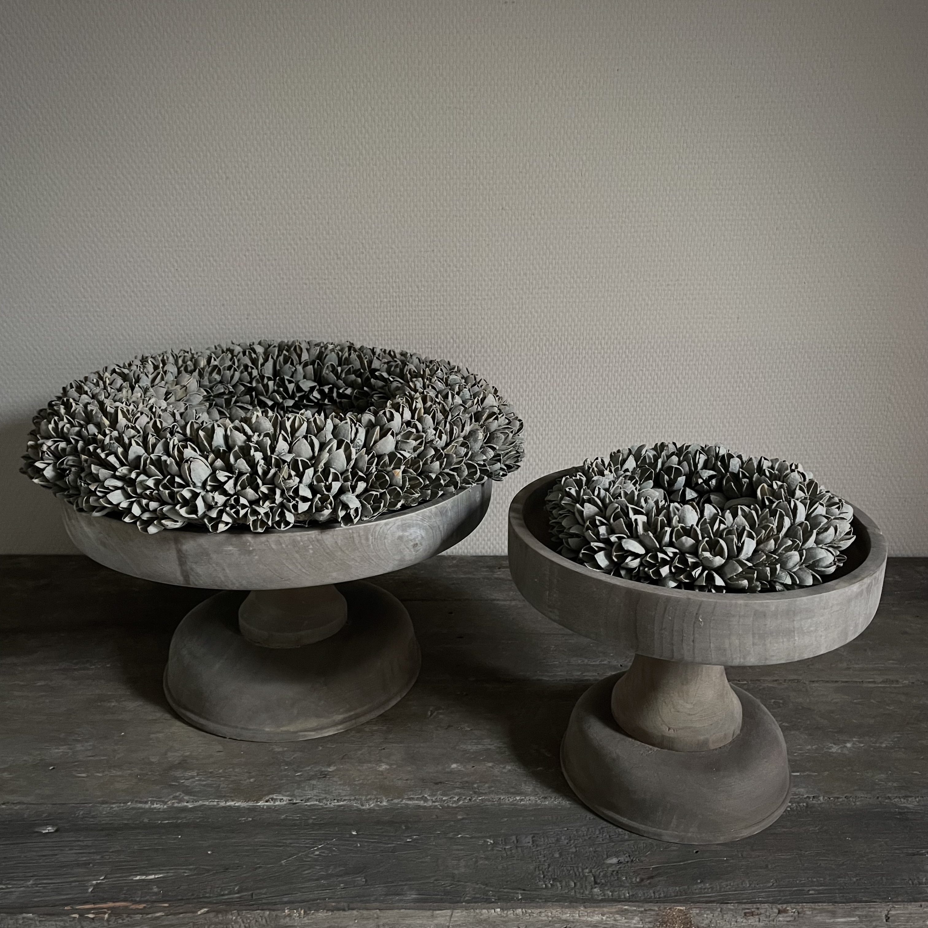 Krans Bakuli 'Grey wash'  (Ø 40 cm)