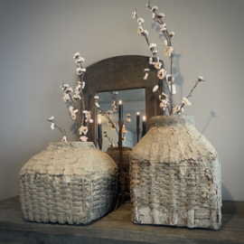 Authentieke Chinese leemmand w (33 cm hoog)