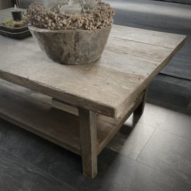 Zware houten salontafel (120 x 70)
