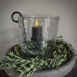 Zwart metalen glashaak (H 19 cm)
