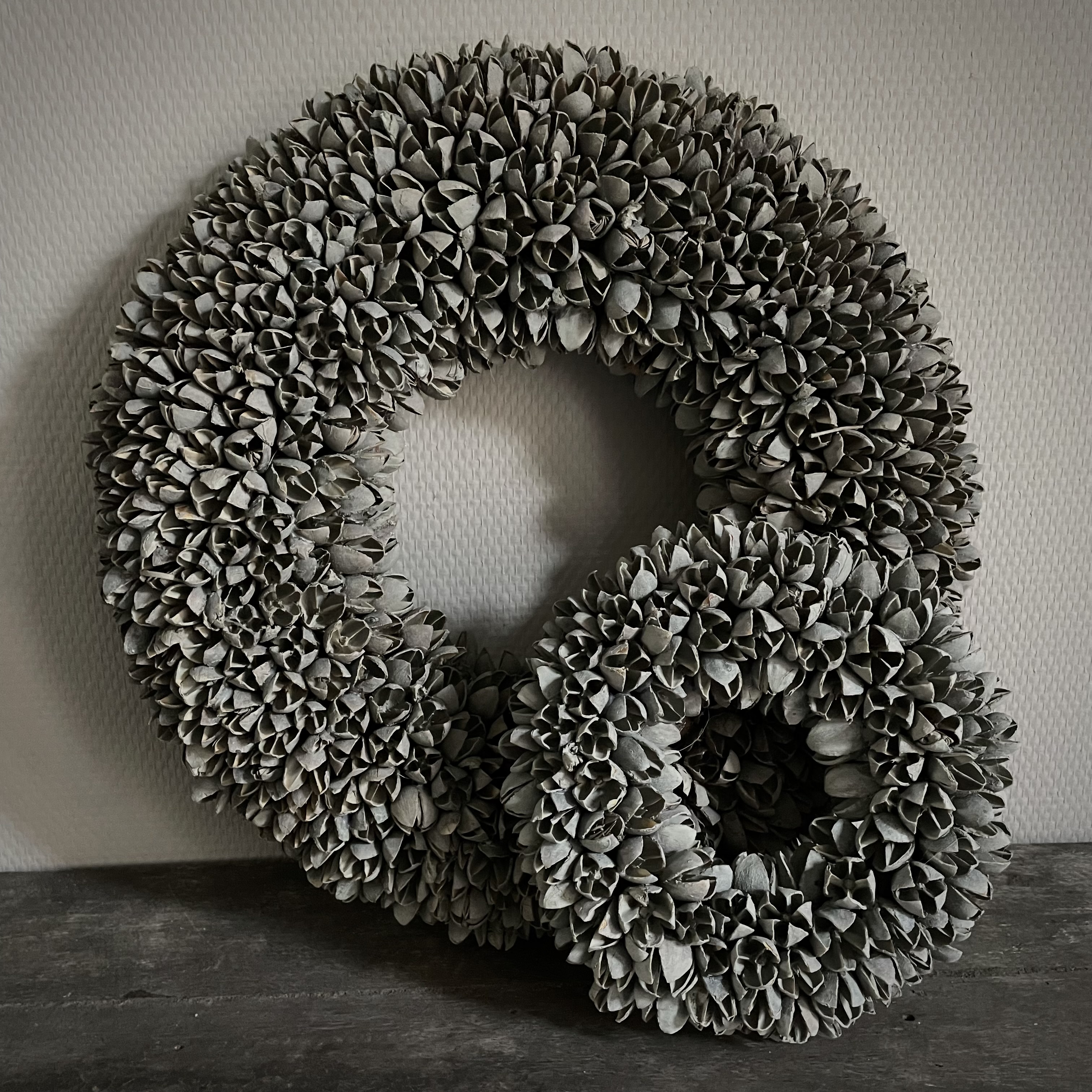 Krans Bakuli 'Grey wash'  (Ø 40 cm)