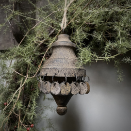 Metalen klos 'muntjes' (H 17 cm)