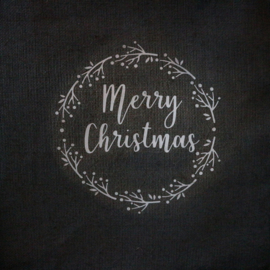 Wanddoek Merry Christmas "White"( 62x52 cm)