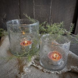 Windlicht steenslag 'Luksa' (H 10 cm)