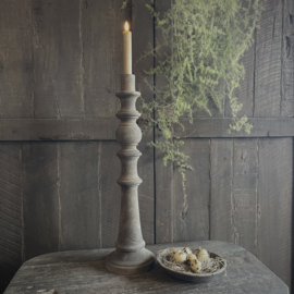 Massief houten kandelaar Luksa 'Carma' ( 48 cm.)