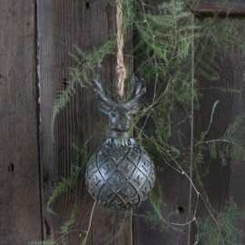 Hert ornament bal (Ø 8 cm.)