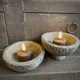 Set van 2 LED waxinekaarsjes 3D vlam( H 2,5 cm) Choco