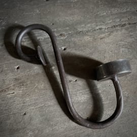 Donker metalen glashaak (H 15,5 cm)