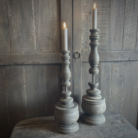 Sobere houten kandelaar  xl (50 cm hoog)