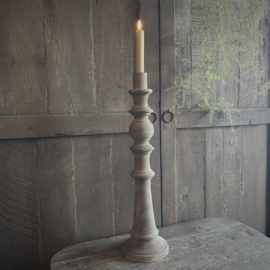 Massief houten kandelaar Luksa 'Carma' ( 48 cm.)