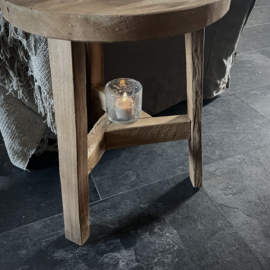 Houten kruk  (H 45,5 cm)