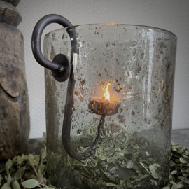 Donker metalen glashaak (H 15,5 cm)