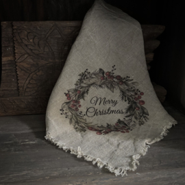Shabby linnen 'krans' (45x45 cm)