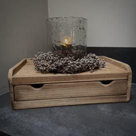 Plateau met lade  (Br 46 cm)