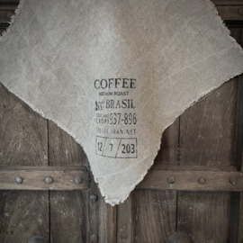 Shabby linnen  'Coffee' (45x45 cm)