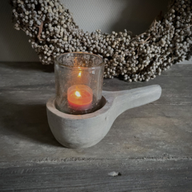 Houten lepel/ bowl M (L 20,5 cm)