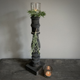 Massief houten kandelaar (50 cm.)