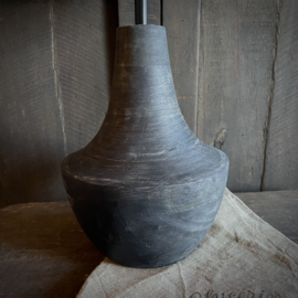 Massief houten lampenvoet (exclusief kap)  (H 37 cm)