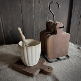 Set van 6 houten onderzetters (H 25 cm)