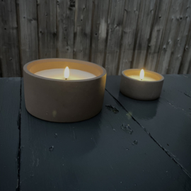 Outdoor LED kaars in pot 'M' ( Dia 10 cm)