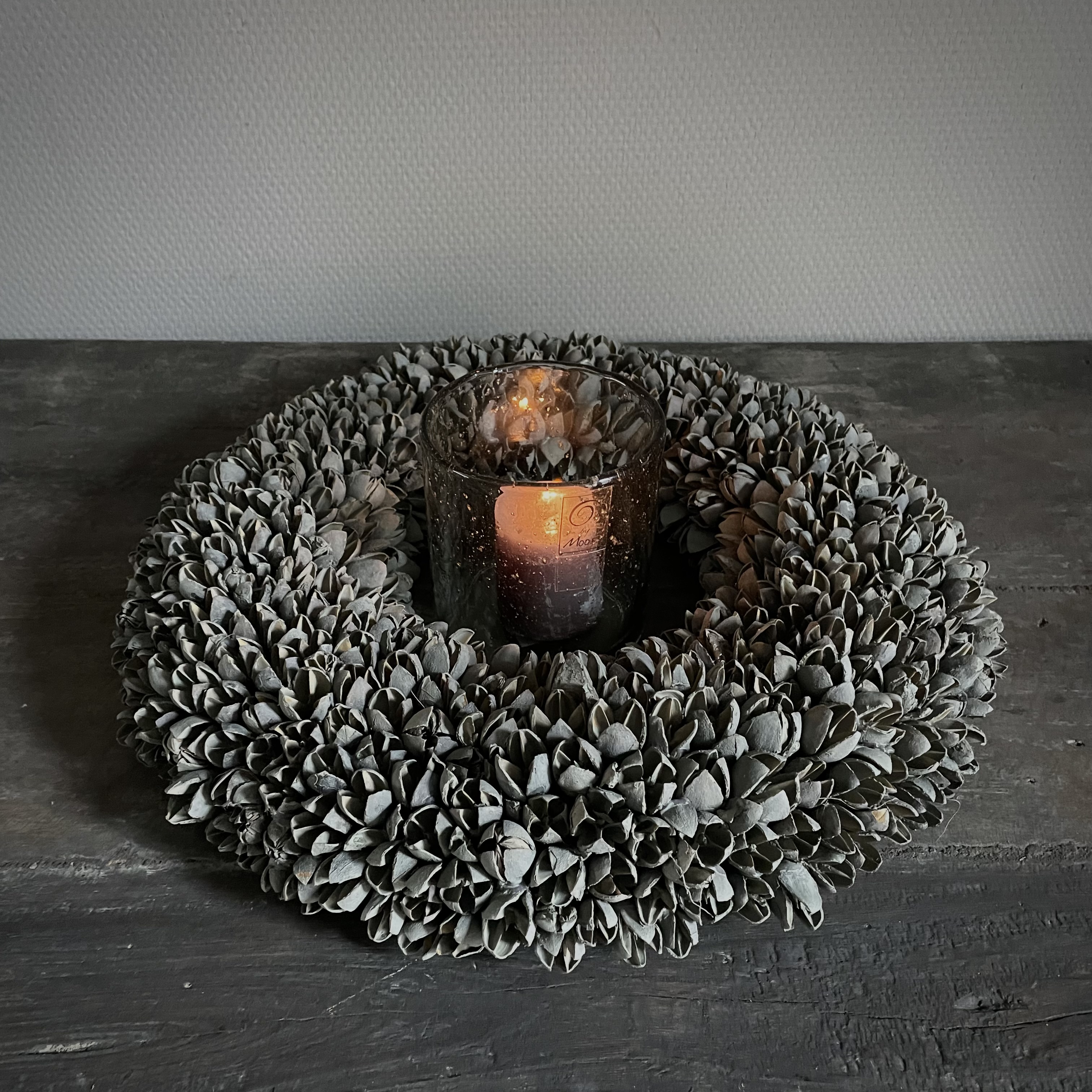 Krans Bakuli 'Grey wash'  (Ø 40 cm)