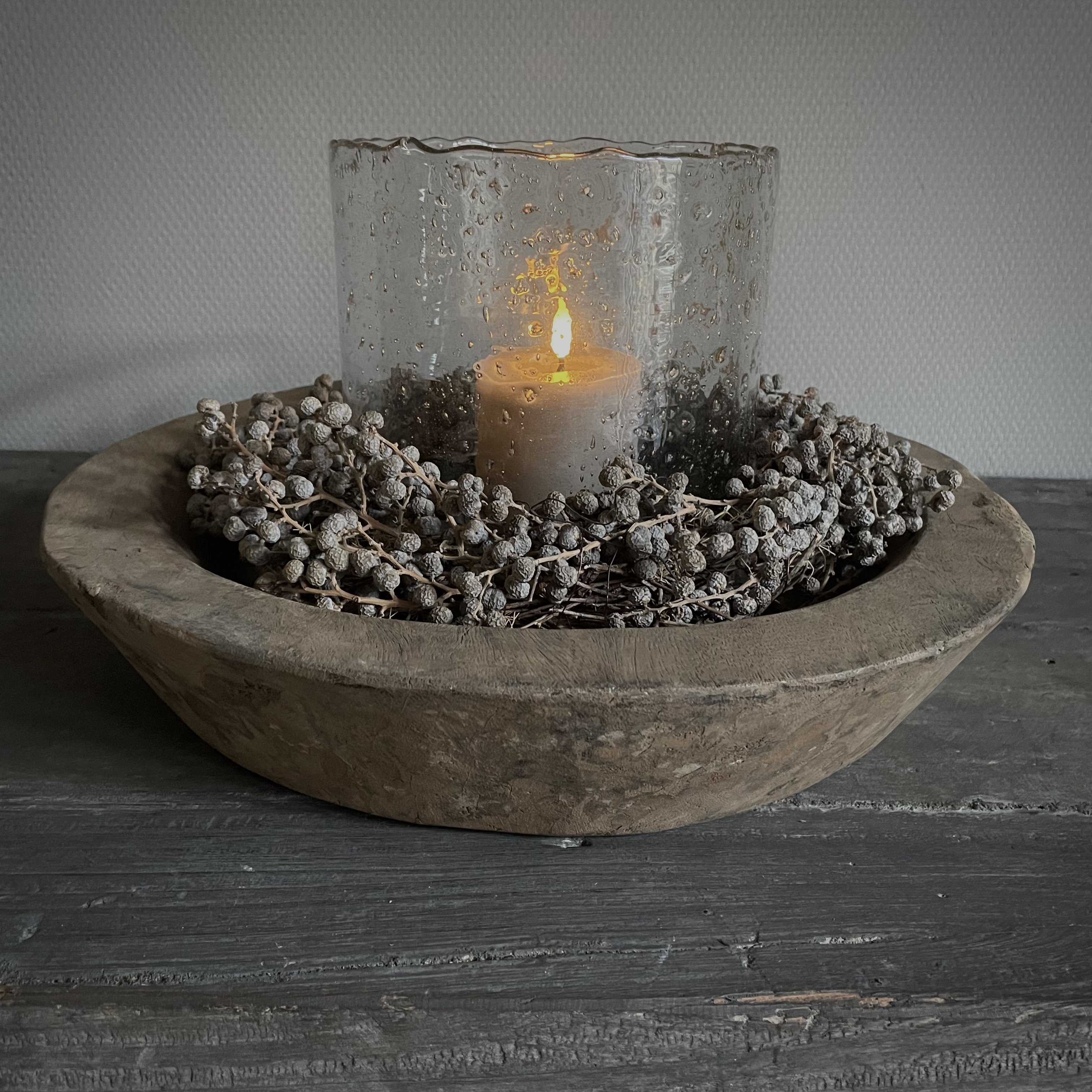 Oude houten schaal Nr 116  (Ø 41 cm)