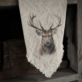 Shabby linnen Rendier 'kleur' (45x45 cm)