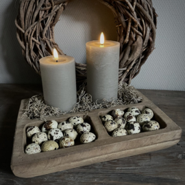Houten 3-vaks tray (L 30 cm)