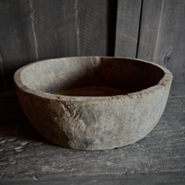 Houten schaal/ bowl 'Naga' ( Dia 30 cm)