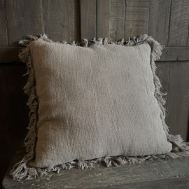 Linnen sierkussen Taupe Luksa (50x50 cm)