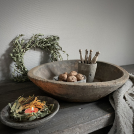 Oude houten schaal Nr 118  (Ø 43 cm)