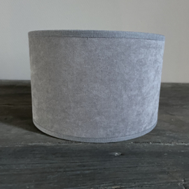 Lampenkap grijs 'velvet' (Ø 20 cm.)