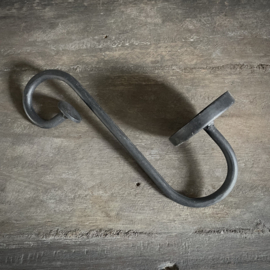 Zwart metalen glashaak (H 19 cm)