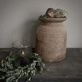 Oude Nepalese pot  NR130 (H 32 cm)