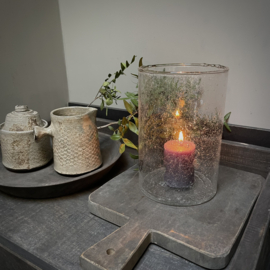 Bubbel windlicht (H 15 cm)