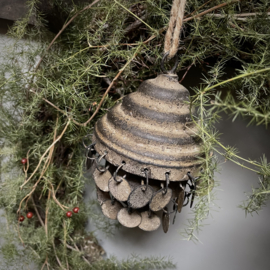 Metalen klos 'muntjes' (H 17 cm)