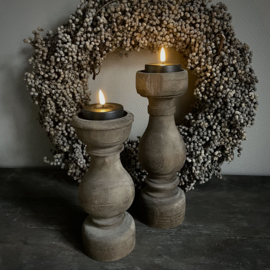 Set van 2 grote LED waxines 3D vlam (Dia 7 cm)