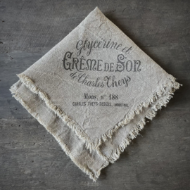 Shabby linnen  'Créme de Son' (45x45 cm)